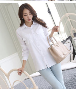 Brand Spring Blouse Shirt Cardigans White Blusas Femininas Ladies Body Tops