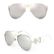 Load image into Gallery viewer, 2018 Luxury Brand Designer Women Mirror Sun glasses  New Fashion Sunglasses Metal