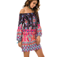 Load image into Gallery viewer, Fashion Bohemian Summer Dress Print Beach Vintage Sexy Female Vestidos