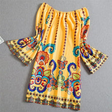 Load image into Gallery viewer, Fashion Bohemian Summer Dress Print Beach Vintage Sexy Female Vestidos