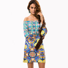 Load image into Gallery viewer, Fashion Bohemian Summer Dress Print Beach Vintage Sexy Female Vestidos