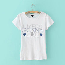 Load image into Gallery viewer, Top Quality Cotton Letter Print women T Shirt Casual o-neck Women T-Shirt Summer