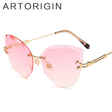 Load image into Gallery viewer, Luxury Cat Eye Sunglasses For Women Trimming Tint Gradient Color Glasses Ladies