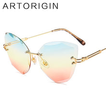 Load image into Gallery viewer, Luxury Cat Eye Sunglasses For Women Trimming Tint Gradient Color Glasses Ladies