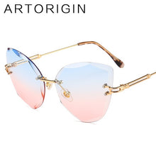 Load image into Gallery viewer, Luxury Cat Eye Sunglasses For Women Trimming Tint Gradient Color Glasses Ladies