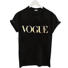 Load image into Gallery viewer, Fashion2018 Summer Shirt For Women VOGUE t-shirt With Print Tops For Women