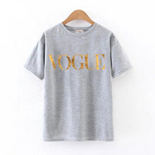Load image into Gallery viewer, Fashion2018 Summer Shirt For Women VOGUE t-shirt With Print Tops For Women
