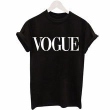 Load image into Gallery viewer, Fashion2018 Summer Shirt For Women VOGUE t-shirt With Print Tops For Women