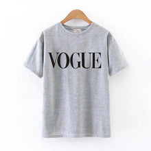 Load image into Gallery viewer, Fashion2018 Summer Shirt For Women VOGUE t-shirt With Print Tops For Women