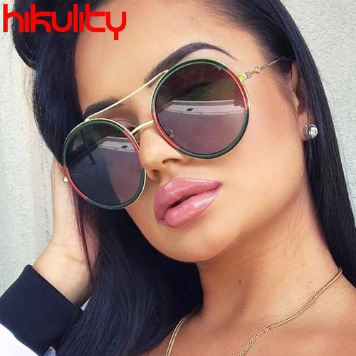 Round Sunglasses Women 2018 Luxury Brand Vintage Ladies Shades Sun Glasses