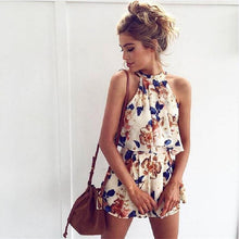 Load image into Gallery viewer, Floral Print Women Set Summer Beach Wear Fashion 2018 Sweet Clothing Two Pieces