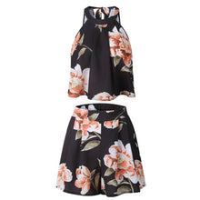 Load image into Gallery viewer, Floral Print Women Set Summer Beach Wear Fashion 2018 Sweet Clothing Two Pieces