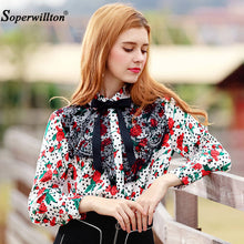 Load image into Gallery viewer, Fashion Women's Long Sleeve Cotton Ruffles Blouse Shirt Top Casual Shirt Autumn Party